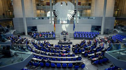 Szene aus dem Plenarsaal des Bundestages