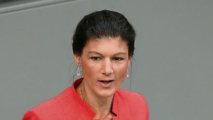 Die Fraktionschefin der Linken, Sarah Wagenknecht.