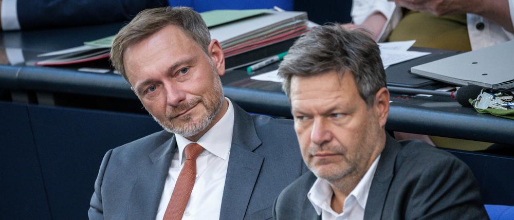 Gemeinsames Problem, unterschiedliche Lösung? Finanzminister Christian Lindner und Wirtschaftsminister Robert Habeck.