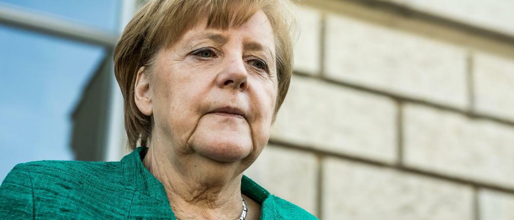 Bundeskanzlerin Angela Merkel nach der Sonder-Fraktionssitzung der CDU