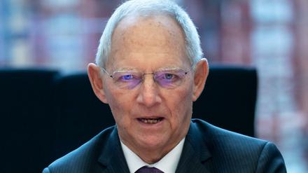 Wolfgang Schäuble (CDU), Bundestagspräsident, im Bundestag.