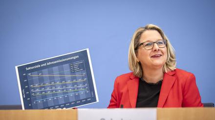 Läuft alles wie geplant? Bundesumweltministerin Svenja Schulze (SPD) stellte am Mittwoch den Klimabeschluss des Kabinetts vor.