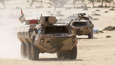 Ein Transportpanzer der Bundeswehr in Mali: Die UN-Mission Minusma ist die gefährlichste der Vereinten Nationen.