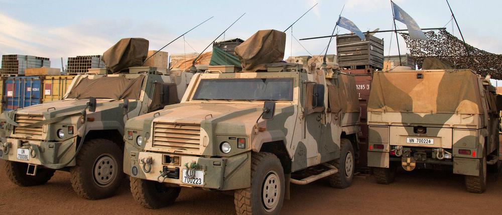 Bundeswehrfahrzeuge in Camp Castor in Gao, Mali (Archivbild)