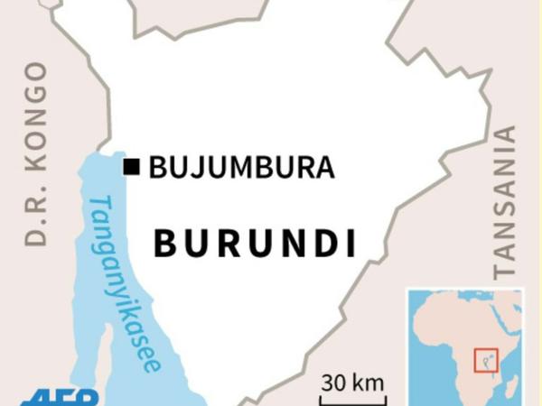 Karte von Burundi.