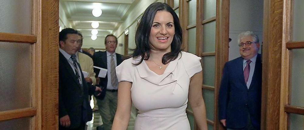 Olga Kefalogianni von der konservativen "Nea Dimokratia" ist seit Juni Tourismusministerin im Kabinett des griechischen Regierungschefs Antonis Samaras.
