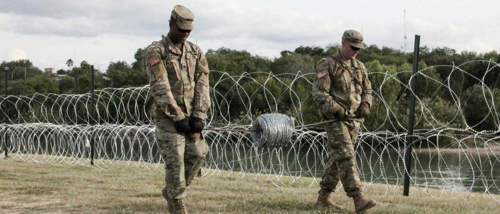 US-Soldaten in Texas an der Grenze zu Mexiko