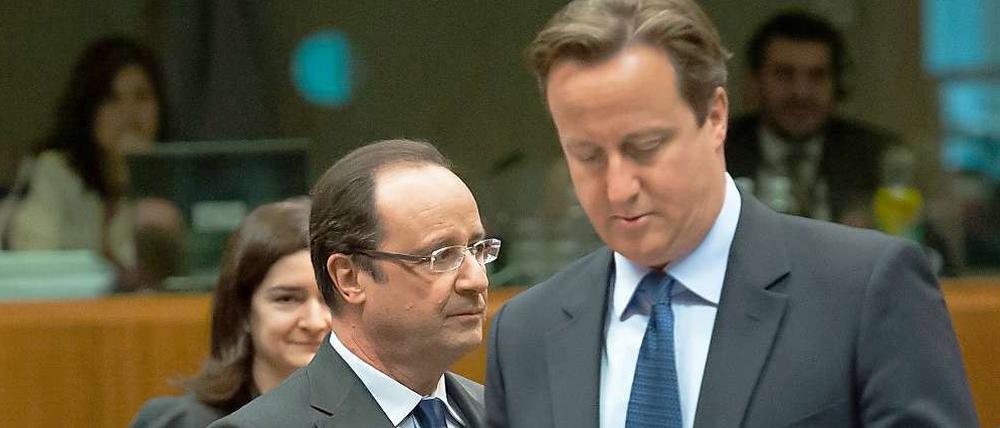 Der britische Premier Cameron (re.) und Frankreichs Präsident Hollande.
