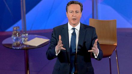 Der britische Ministerpräsident David Cameron beantwortete im TV am Donnerstag Fragen aus dem Publikum. 