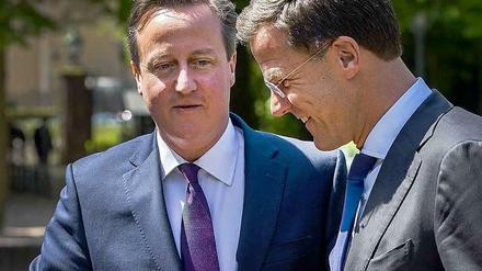 Besuch in Den Haag. Der britische Regierungschef David Cameron (links) und sein niederländischer Amtskollege Mark Rutte am Donnerstag.