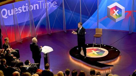 Premier David Cameron stellte sich wie die anderen Kandidaten genau 28 Minuten den Fragen.