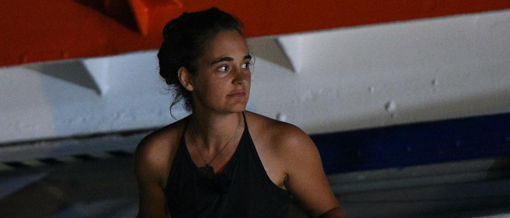Carola Rackete auf Lampedusa.