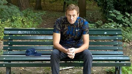 Der russische Oppositionsführer Alexej Nawalny, hier kurz nach seiner Entlassung aus der Charité im September. 