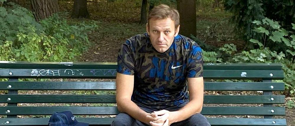 Vergiftung überstanden: Alexej Nawalny nach der Entlassung aus der Charité Ende September 