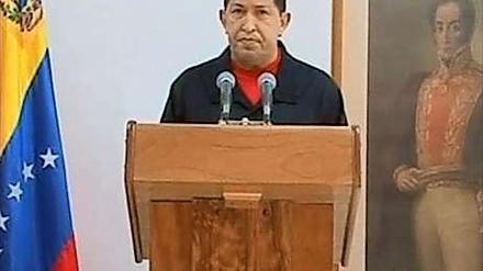 Blass und angespannt wirkte Hugo Chavez während seiner jüngsten Fernsehansprache.
