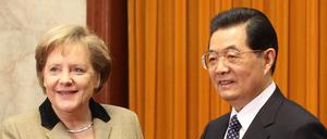 Kanzlerin Angela Merkel mit Wen Jiabao.