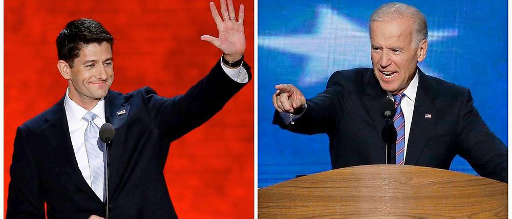 Paul Ryan (links) gegen Joe Biden: Das Duell der Vize-Kandidaten verspricht spannend zu werden.