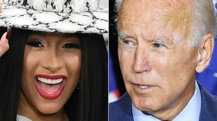 Haben sich über die US-Präsidentschaftswahl unterhalten: Rapperin Cardi B und Joe Biden