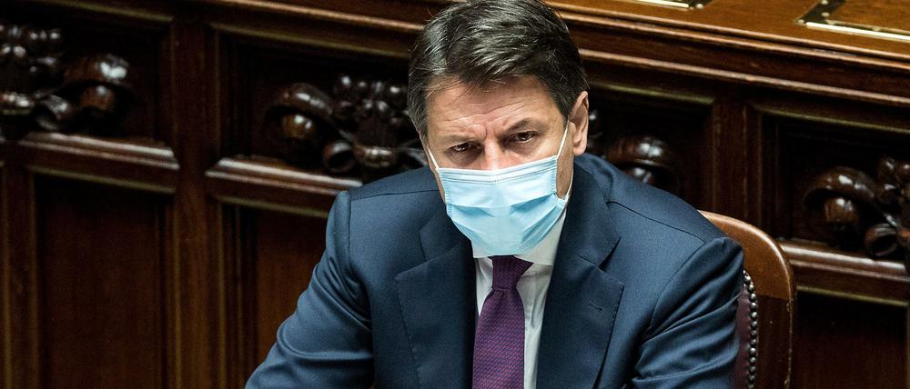 Italiens Premierminister Giuseppe Conte diese Woche auf der Regierungsbank in der Abgeordnetenkammer