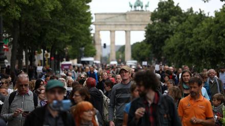 Corona-Proteste in Berlin am vergangenen Wochenende.