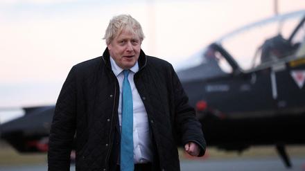 Boris Johnson, Premierminister von Großbritannien, in Wales Ende Januar