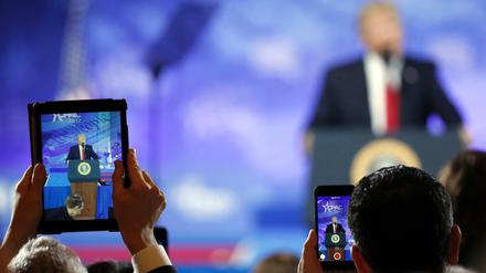 US-Präsident Donald Trump bei der CPAC-Konferenz am Rande von Washington D.C.