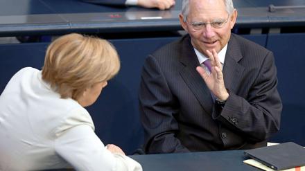 Auf Konfrontationskurs? Angela Merkel und Wolfgang Schäuble.