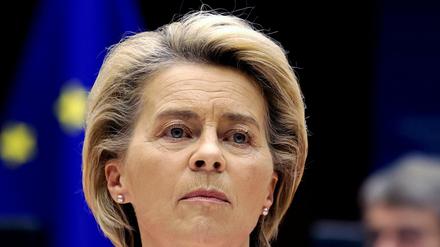 EU-Kommissionschefin Ursula von der Leyen am Montag im EU-Parlament.