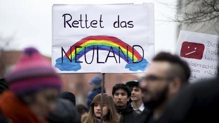 Demonstration gegen die EU-Urheberrechtsreform in Berlin von Anfang März