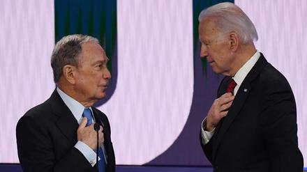 Mike Bloomberg (l.) und Joe Biden