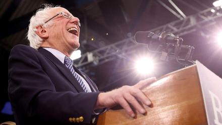 US-Präsidentschaftsbewerber Bernie Sanders im Wahlkmapf in New Hampshire