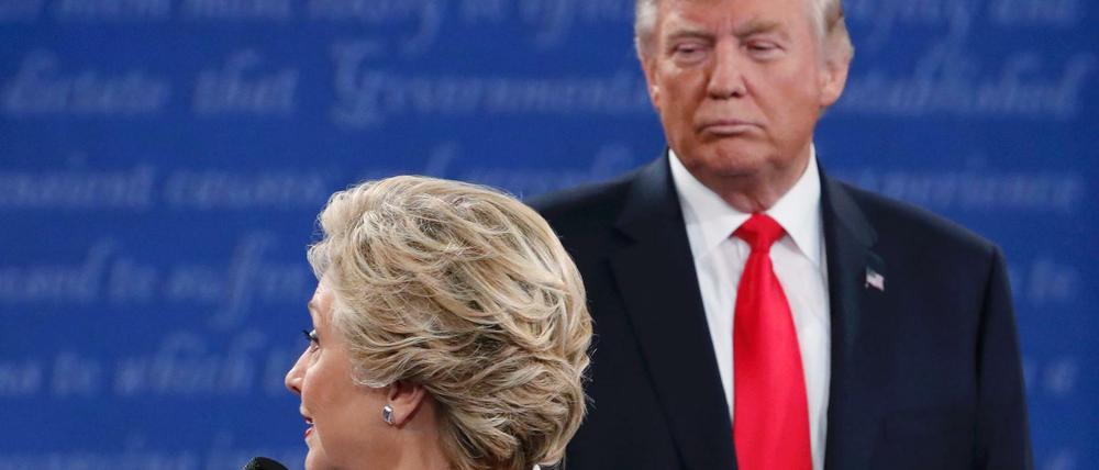 Ein hartes zweites TV-Duell: Hillary Clinton und Donald Trump