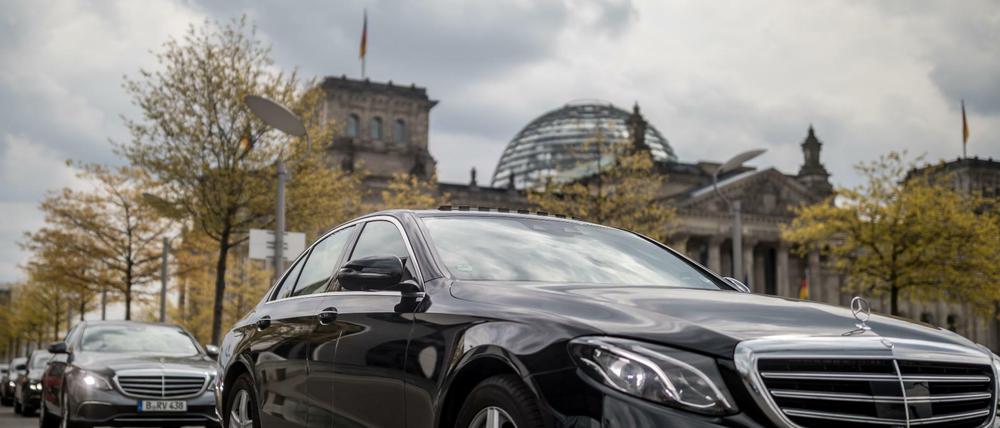 Fahrzeuge der Fahrbereitschaft des Deutschen Bundestags.