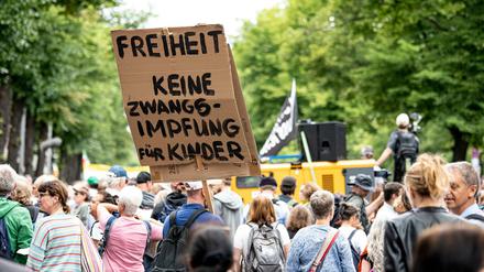 Impfgegner demonstrierten im Sommer in Berlin.