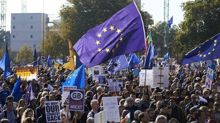 Auf der Verliererseite. Im Oktober demonstrierten Hunderttausende in London für den Verbleib in der EU.