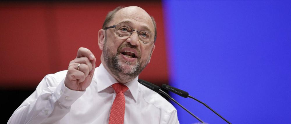 Kämpferisch: SPD-Chef und Kanzlerkandidat Martin Schulz beim Parteitag in Dortmund.