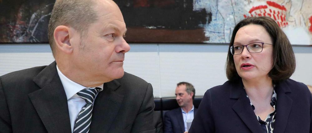 Olaf Scholz und Andrea Nahles.