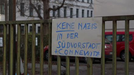 Protestplakat gegen Nazis in Leipzig-Connewitz (Symbolbild von 2015)  