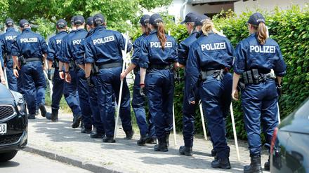 Polizeieinsatz nach dem Mord an Walter Lübcke in Wolfhagen bei Kassel.