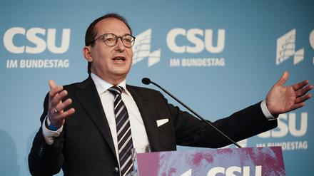 Alexander Dobrindt, CSU-Landesgruppenchef, spricht zu Beginn der Winterklausur der CSU-Landesgruppe im Deutschen Bundestag. 
