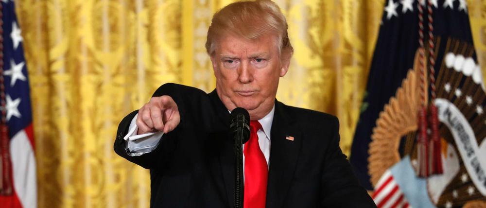US-Präsident Donald Trump während einer Pressekonferenz im weißen Haus.