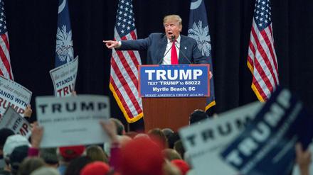 Donald Trump bei einer Wahlkampfveranstaltung in South Carolina