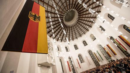 Einbürgerungsfeier in der Paulskirche in Frankfurt.