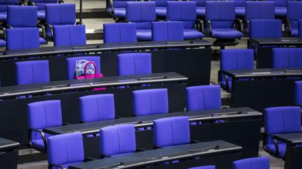Der leere Saal des Bundestags (Archivbild)