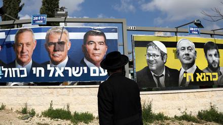 Parlamentswahl in Israel: Blau-Weiß fordert Likud heraus. 
