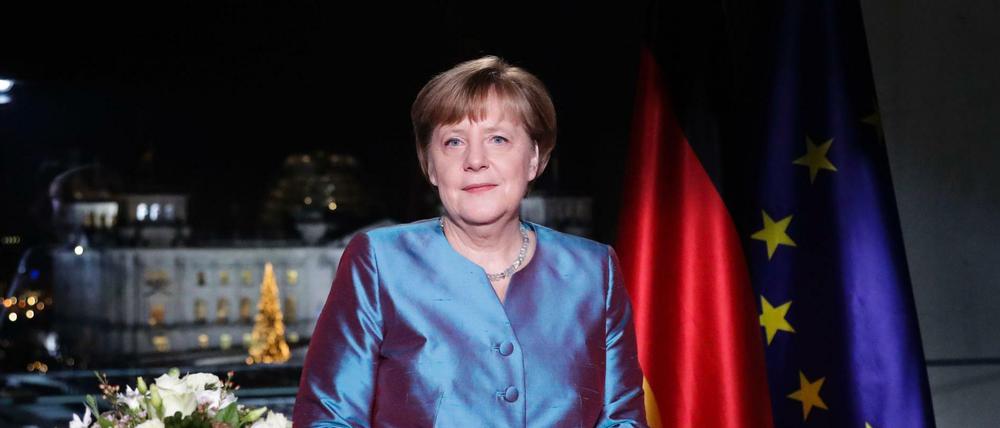 Angela Merkel bei ihrer jährlichen Neujahrsansprache.