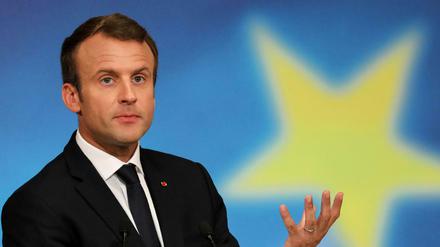 Der französische Präsident Emmanuel Macron bei seiner Rede in der Sorbonne im vergangenen September.
