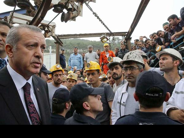 Erdogan besuchte den Unglücksort am Mittwoch