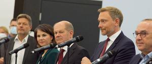 SPD, Grüne und FDP hatten am Donnerstag ein Sondierungspapier vorgelegt.