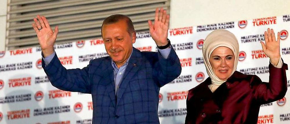 Erdogan ließ sich in Ankara feiern. 